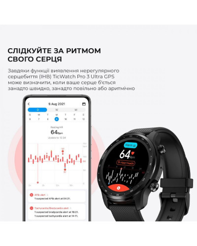 Смарт-годинник Mobvoi TicWatch Pro 3 GPS Shadow Black (WH12018)