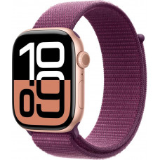Смарт-годинник Apple Watch Series 10 GPS 46mm Rose Gold Aluminum Case w. Plum Sport Loop (MWWV3)