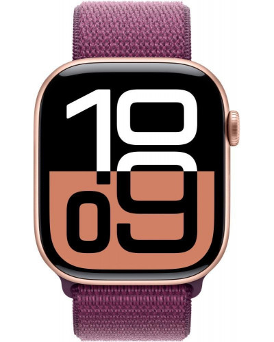 Смарт-годинник Apple Watch Series 10 GPS 46mm Rose Gold Aluminum Case w. Plum Sport Loop (MWWV3)