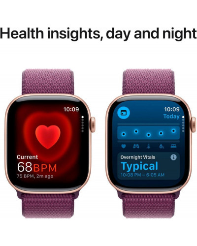 Смарт-годинник Apple Watch Series 10 GPS 46mm Rose Gold Aluminum Case w. Plum Sport Loop (MWWV3)