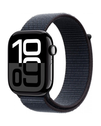 Смарт-годинник Apple Watch Series 10 GPS 46mm Jet Black Aluminum Case w. Ink Sport Loop (MWWR3)