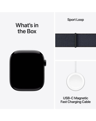 Смарт-годинник Apple Watch Series 10 GPS 46mm Jet Black Aluminum Case w. Ink Sport Loop (MWWR3)
