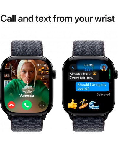 Смарт-годинник Apple Watch Series 10 GPS 46mm Jet Black Aluminum Case w. Ink Sport Loop (MWWR3)