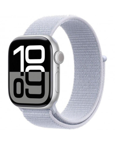Смарт-годинник Apple Watch Series 10 GPS + Cellular 42mm Silver Aluminum Case w. Blue Cloud S. Loop (MWX53)