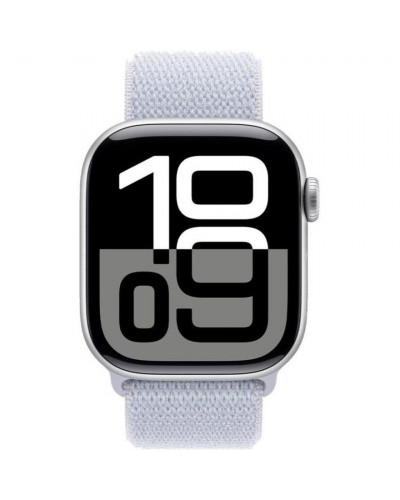 Смарт-годинник Apple Watch Series 10 GPS + Cellular 42mm Silver Aluminum Case w. Blue Cloud S. Loop (MWX53)