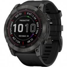 Смарт-годинник Garmin Fenix 7X Sapphire Solar Carbon Gray DLC Titanium with Black Band (010-02541-11)