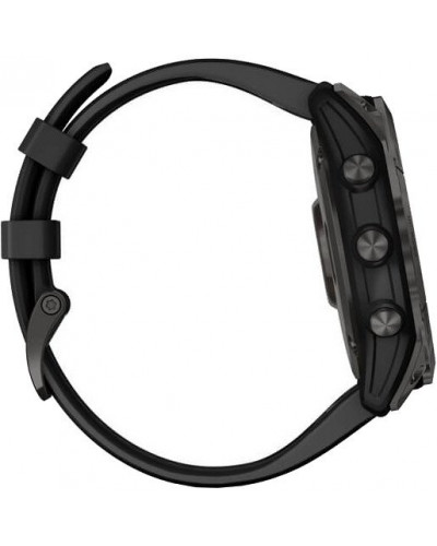 Смарт-годинник Garmin Fenix 7X Sapphire Solar Carbon Gray DLC Titanium with Black Band (010-02541-11)