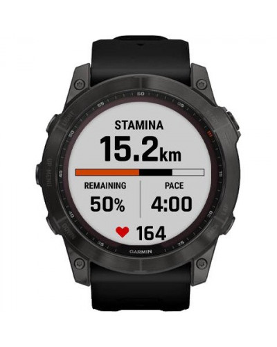 Смарт-годинник Garmin Fenix 7X Sapphire Solar Carbon Gray DLC Titanium with Black Band (010-02541-11)