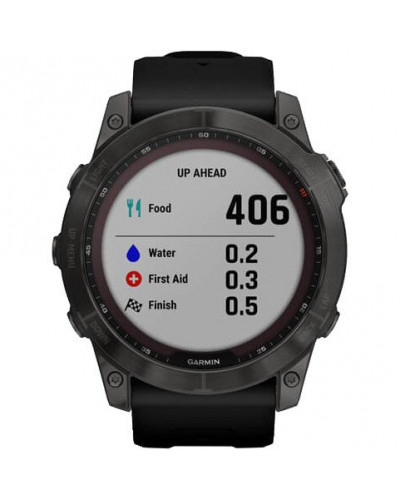 Смарт-годинник Garmin Fenix 7X Sapphire Solar Carbon Gray DLC Titanium with Black Band (010-02541-11)