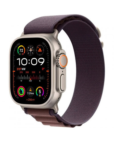 Смарт-годинник Apple Watch Ultra 2 GPS + Cellular 49mm Titanium Case with Indigo Alpine Loop - Medium (MRET3)