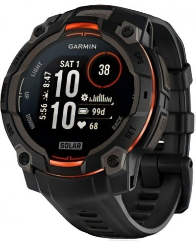 Смарт-годинник Garmin Instinct 3 45mm Solar Black with Black Band (010-02934-00/40)
