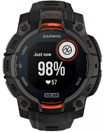 Смарт-годинник Garmin Instinct 3 45mm Solar Black with Black Band (010-02934-00/40)
