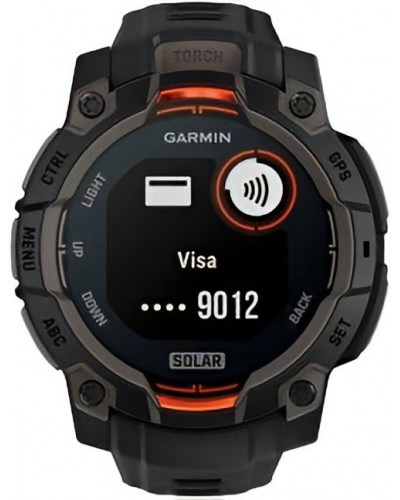 Смарт-годинник Garmin Instinct 3 45mm Solar Black with Black Band (010-02934-00/40)