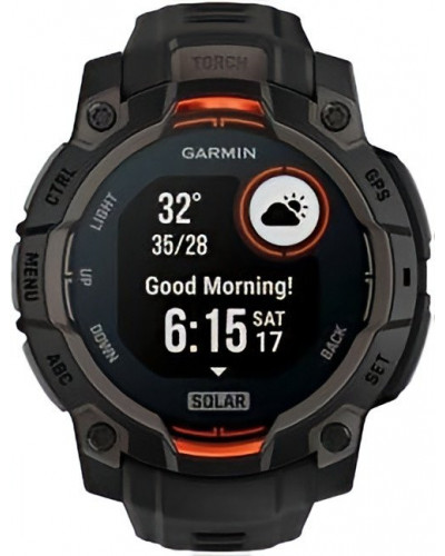Смарт-годинник Garmin Instinct 3 45mm Solar Black with Black Band (010-02934-00/40)