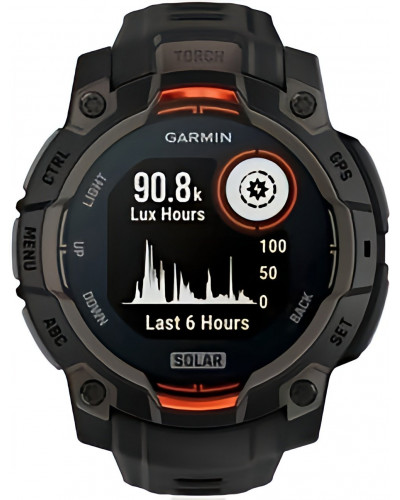 Смарт-годинник Garmin Instinct 3 45mm Solar Black with Black Band (010-02934-00/40)