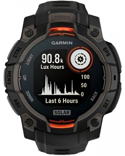 Смарт-годинник Garmin Instinct 3 45mm Solar Black with Black Band (010-02934-00/40)