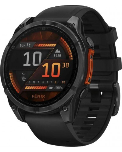 Смарт-годинник Garmin Fenix 8 51mm AMOLED Slate Gray with Black Silicone Band (010-02905-00)