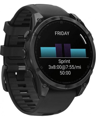 Смарт-годинник Garmin Fenix 8 51mm AMOLED Slate Gray with Black Silicone Band (010-02905-00)
