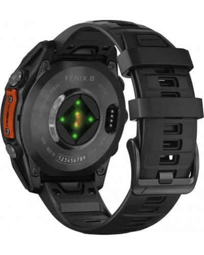 Смарт-годинник Garmin Fenix 8 51mm AMOLED Slate Gray with Black Silicone Band (010-02905-00)