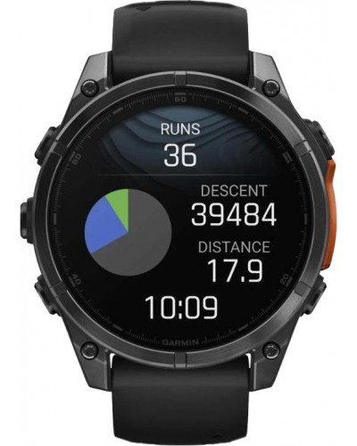 Смарт-годинник Garmin Fenix 8 51mm AMOLED Slate Gray with Black Silicone Band (010-02905-00)