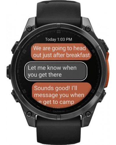 Смарт-годинник Garmin Fenix 8 51mm AMOLED Slate Gray with Black Silicone Band (010-02905-00)