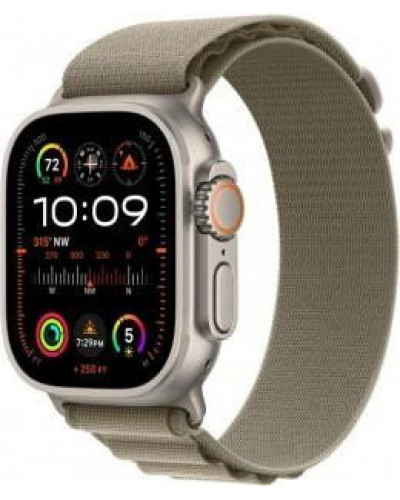 Смарт-годинник Apple Watch Ultra 2 GPS + Cellular 49mm Titanium Case with Olive Alpine Loop - Large (MRF03)