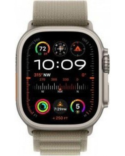 Смарт-годинник Apple Watch Ultra 2 GPS + Cellular 49mm Titanium Case with Olive Alpine Loop - Large (MRF03)