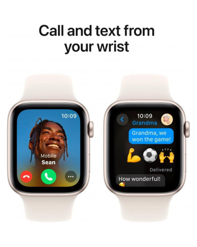 Смарт-годинник Apple Watch SE 2 GPS 44mm Starlight Aluminium Case w. Starlight Sport Band - M/L (MXEV3)