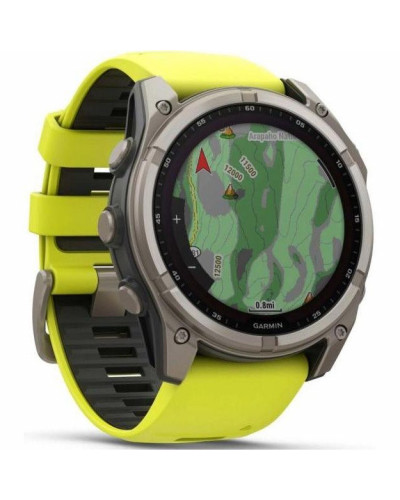 Смарт-годинник Garmin Fenix 8 51mm Solar Sapphire Titanium w. Amp Yellow/Graphite Silicone Band (010-02907-20/21)