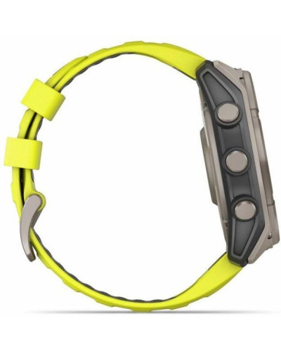 Смарт-годинник Garmin Fenix 8 51mm Solar Sapphire Titanium w. Amp Yellow/Graphite Silicone Band (010-02907-20/21)
