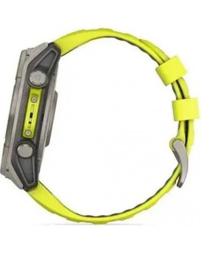 Смарт-годинник Garmin Fenix 8 51mm Solar Sapphire Titanium w. Amp Yellow/Graphite Silicone Band (010-02907-20/21)