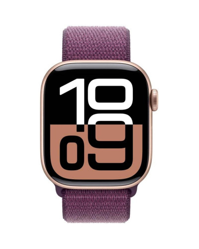 Смарт-годинник Apple Watch Series 10 GPS 42mm Rose Gold Aluminum Case w. Plum Sport Loop (MWWK3)