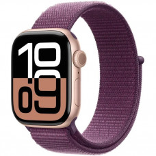 Смарт-годинник Apple Watch Series 10 GPS 42mm Rose Gold Aluminum Case w. Plum Sport Loop (MWWK3)