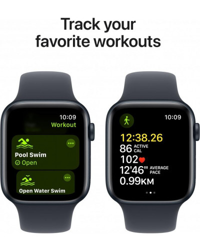 Смарт-годинник Apple Watch SE 2 GPS 44mm Midnight Aluminium Case w. Midnight Sport Band - M/L (MXEK3)