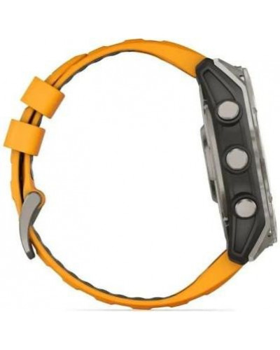 Смарт-годинник Garmin Fenix 8 51mm AMOLED Sapphire Titanium w. Spark Orange/Graphite Silicone Band (010-02905-10/11/53)