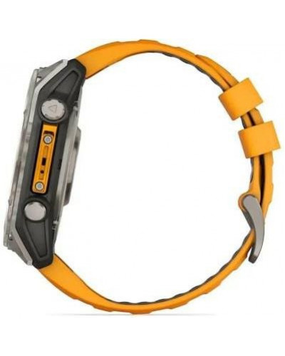 Смарт-годинник Garmin Fenix 8 51mm AMOLED Sapphire Titanium w. Spark Orange/Graphite Silicone Band (010-02905-10/11/53)