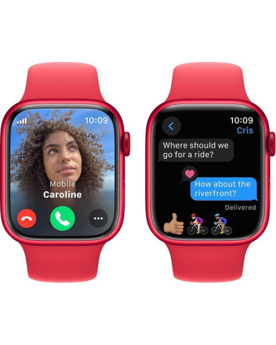 Смарт-годинник Apple Watch Series 9 GPS 41mm PRODUCT RED Alu. Case w. PRODUCT RED S. Band - M/L (MRXH3)