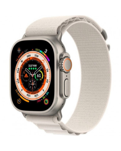 Смарт-годинник Apple Watch Ultra GPS + Cellular 49mm Titanium Case with Starlight Alpine Loop - Large (MQF13/MQFT3/MQFD3)