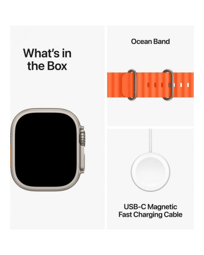 Смарт-часы Apple Watch Ultra 2 GPS + Cellular 49mm Titanium Case with Orange Ocean Band (MREH3)