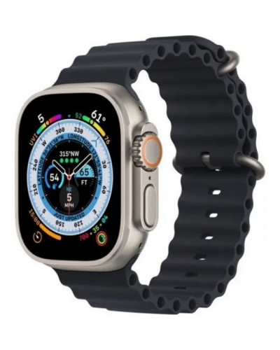 Смарт-годинник Apple Watch Ultra GPS + Cellular 49mm Titanium Case with Midnight Ocean Band (MQET3/MQFK3)