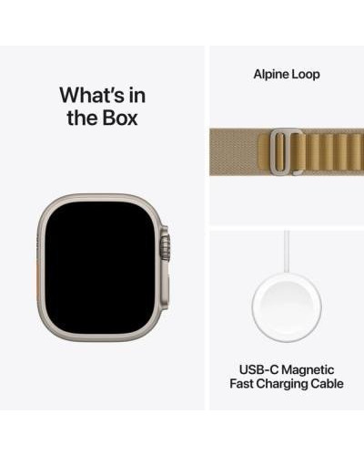 Смарт-годинник Apple Watch Ultra 2 GPS + Cellular 49mm Natural Titan. Case w. Tan Alpine Loop - Medium (MX4F3)