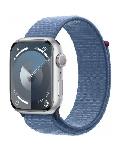 Смарт-годинник Apple Watch Series 9 GPS 45mm Silver Aluminum Case w. Winter Blue S. Loop (MR9F3)