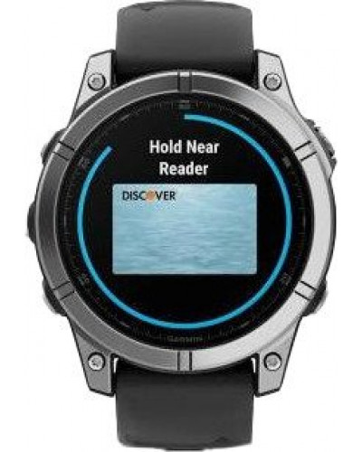 Смарт-годинник Garmin Fenix E 47mm AMOLED Stainless Steel with Black Silicone Band (010-03025-02/00)