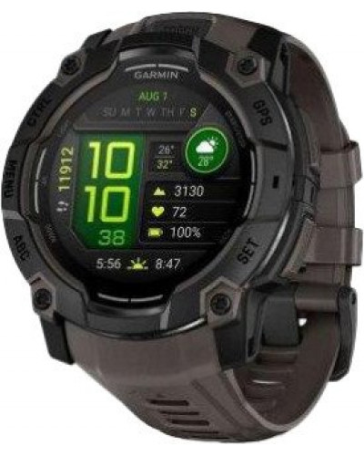 Смарт-годинник Garmin Instinct 3 50mm AMOLED Black with Charcoal Band (010-03020-00/40)
