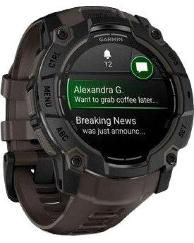 Смарт-годинник Garmin Instinct 3 50mm AMOLED Black with Charcoal Band (010-03020-00/40)