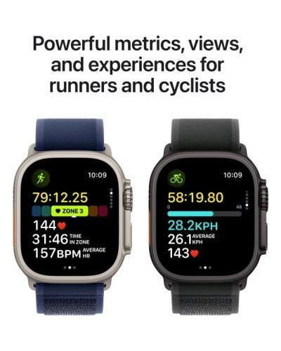 Смарт-годинник Apple Watch Ultra 2 GPS + Cellular 49mm Natural Titan. Case w. Blue Trail Loop - M/L (MX4L3)