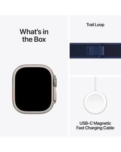 Смарт-годинник Apple Watch Ultra 2 GPS + Cellular 49mm Natural Titan. Case w. Blue Trail Loop - M/L (MX4L3)