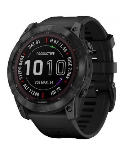 Смарт-годинник Garmin Fenix 7X Sapphire S. Black DLC Titanium w. Black Band (010-02541-22/23/45)