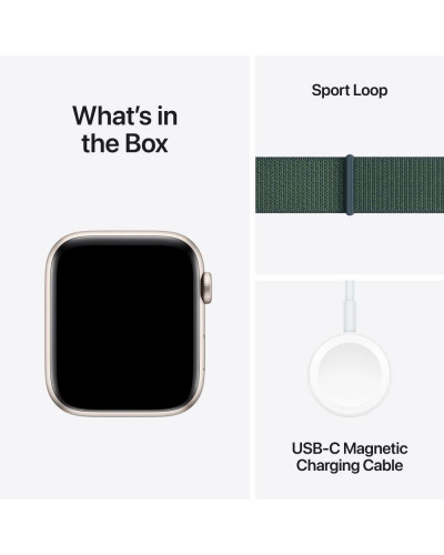 Смарт-годинник Apple Watch SE 2 GPS 44mm Starlight Aluminium Case w. Lake Green Sport Loop (MXEW3)
