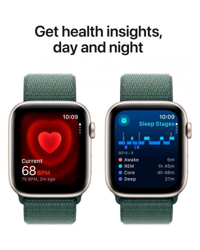 Смарт-годинник Apple Watch SE 2 GPS 44mm Starlight Aluminium Case w. Lake Green Sport Loop (MXEW3)